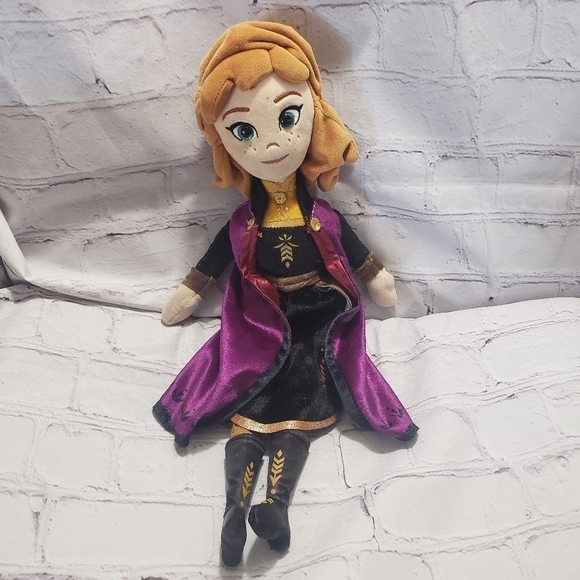 Disney Frozen 2 Anna Cloth Doll 16-Inch TY Sparkle Year 2019 - Picture 1 of 8
